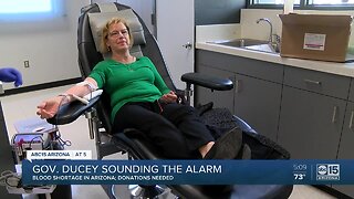 Gov. Ducey sounding the alarm, coronavirus affecting Valley food banks, blood donations