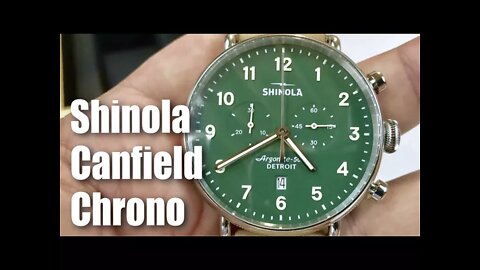 Shinola The Canfield Chrono 43mm green dial customized by the Willard Program review