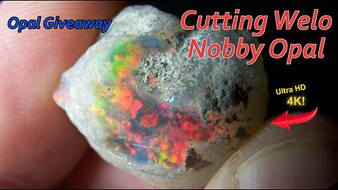 Captivating journey of cutting a Welo nobby opal from Ethiopia