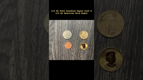 1/4 Oz Gold Maple Leaf VS 1/4 Oz Gold Eagle #shorts #coins #gold