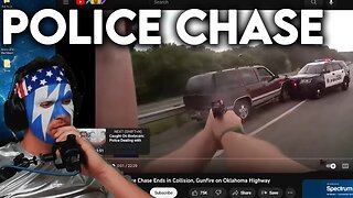 High Speed Police Chase Ends in Collision, Gunfire Oklahoma Highway (REACTION)