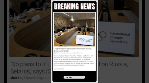 Live News | IOC: Sanctions on Russia, Belarus Will Remain in Place | #shorts #news