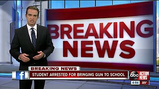 Pinellas County high school student arrested with loaded handgun on campus