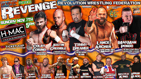 Revolution Wrestling Federation Event "Revenge" November 7th in Harrisburg PA!