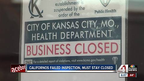 Californos fails health department re-inspection