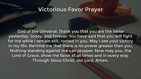 Victorious Favor Prayer (Powerful Prayer for Favor and Breakthrough)