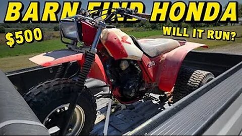 Will This SEIZED Honda RUN & RIDE Again?? - $500 Barn Find 3 Wheeler