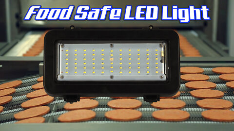 Food Safe Wash Down LED Light - 120/277V AC - IP66 Rated - Trunnion Mount