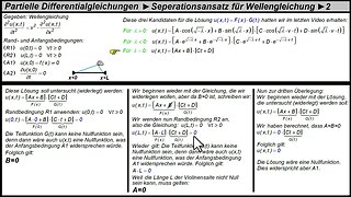 Partielle Differentialgleichungen ►Wellengleichung 1D ► Separationsansatz ► Teil 2