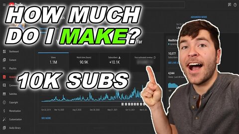 How Much Does A Small YouTuber Make? (10K Subs)
