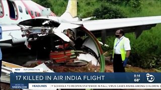 17 killed in Air India flight; plane split in half