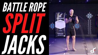 Battle Rope Double Wave Split Jacks