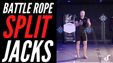 Battle Rope Double Wave Split Jacks