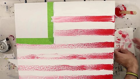 Acrylic Pour American Flag - Flag Art Project