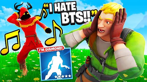 I Trolled Him With BTS “I’m Diamond” Emote.. (Fortnite)