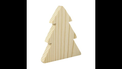 Wood Christmas Tree Cutout, Handmade Unfinished, Freestanding, Sanded, Paintable, and Ready to Paint