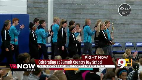 Summit Country Day celebrates two state soccer titles
