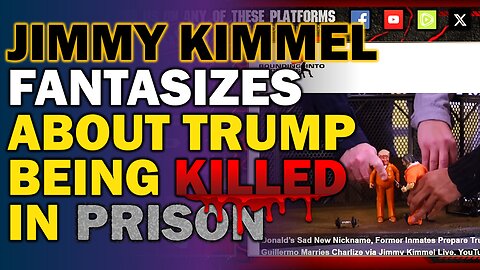 Disgraced comic, Jimmy Kimmel, plays with dolls with inmates and jokes about TRUMP being stabbed.