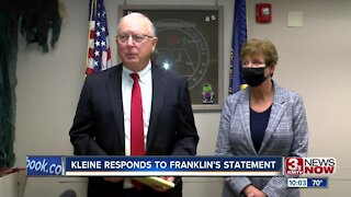 Kleine responds to Franklin's statement
