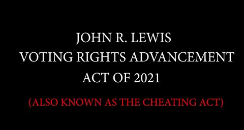 THE JOHN R. LEWIS CHEATING ACT