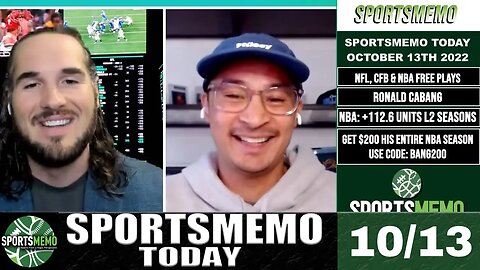 Free Sports Picks | SportsMemo Today | College Footall Week 7 & NFL Week 6 Predictions | Oct 13