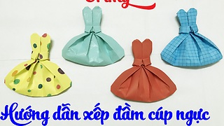How to make a paper cute dress