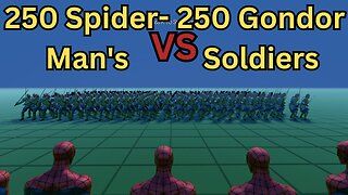 250 Spider-Man's Versus 250 Gondor Soldiers || Ultimate Epic Battle Simulator