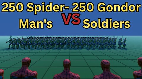 250 Spider-Man's Versus 250 Gondor Soldiers || Ultimate Epic Battle Simulator