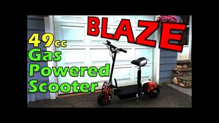 BLAZE 49cc Gas Scooter Part 1 - Unboxing & Setup