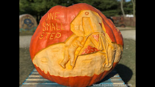 Squashcarver Moon Landing giant pumpkin carving time-lapse