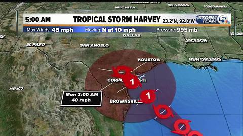 Harvey regains strength as tropical storm