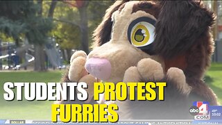 Students Protest Against Furries attacking them School claims it's a conspiracy by rightwing media.