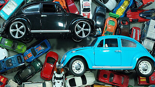 Toy Cars Cardboard Box Full of Small car