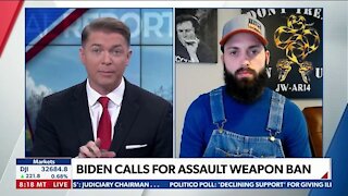 BIDEN CALLS FOR ASSAULT WEAPON BAN