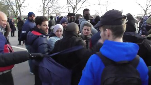 Christian Man Dragged By His Rucksack #speakerscorner