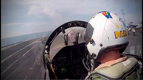 Behold the Power of Steam! - EA-18G Growler Cockpit View Catapult Launch - Bring your Squeegee!