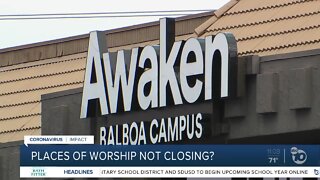 Places of worship not closings?