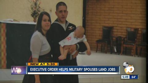 Executive order helps military spouses land jobs