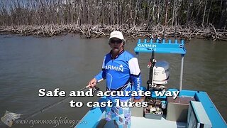 How to cast a spinning reel to fish safely and accurately by casting overhead