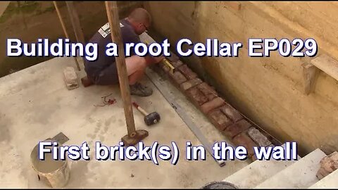 Building a root Cellar EP029 - First brick(s) in the wall
