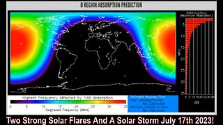 Two Strong Solar Flares And A Solar Storm July 17th 2023!