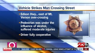 CHP: Truck strikes intoxicated man cross the roadway