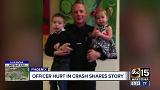 Officer hit by red light runner speaks with ABC15