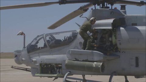 Marines Conduct Maintenance on Helicopters - Gunslinger 22