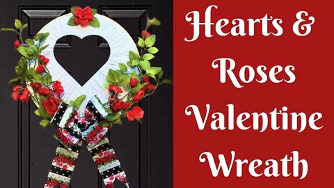 Valentine’s Day Crafts: Easy Valentine’s Day Wreath | Easy Heart Wreath | Embroidery Hoop Wreath