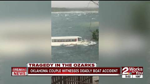 Oklahoma couple witnesses deadly boat accident