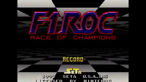 F1 ROC - Race of Champions (USA) - Super Nintendo - Live com MiSTer FPGA