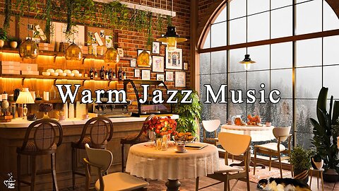 Soft Jazz Music & Cozy Coffee Shop Ambience ☕ Relaxing Jazz Instrumental Music to Relax, Study, Work