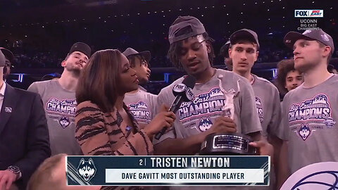 Big East Tournament title victory trophy presentation for the UConn Huskies | CBB on FOX