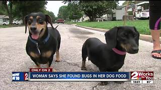 Woman finds bugs in her dog food